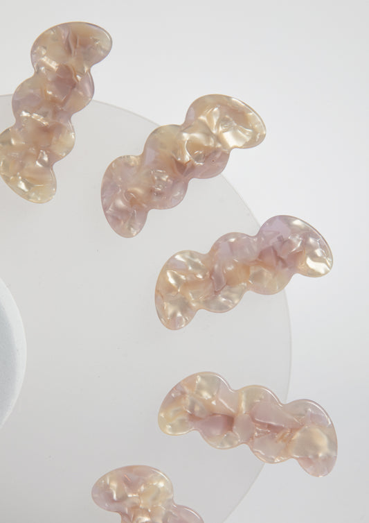 CLOUD HAIR CLIP - PINK&WHITE