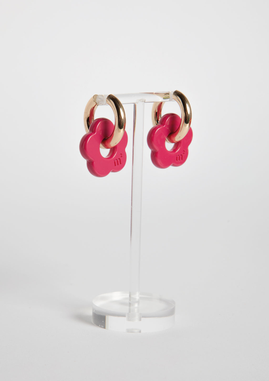 FLOWERS EARRINGS - FUCHSIA
