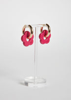 FLOWERS EARRINGS - FUCHSIA
