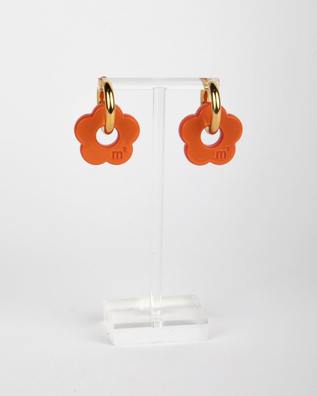 FLOWERS EARRINGS - ORANGE
