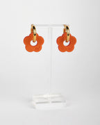 FLOWERS EARRINGS - ORANGE