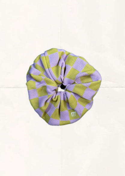 KNITTED SCRUNCHIE - LILAC&LIME