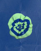 KNITTED SCRUNCHIE - BLUE&ELECTRICGREEN