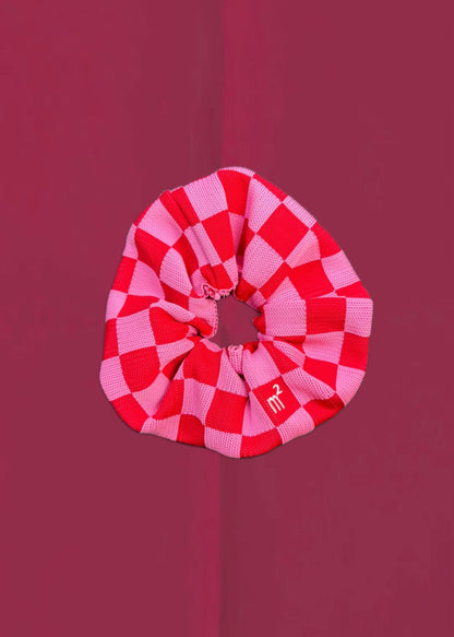 KNITTED SCRUNCHIE - PINK&RED