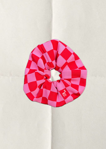 KNITTED SCRUNCHIE - PINK&RED