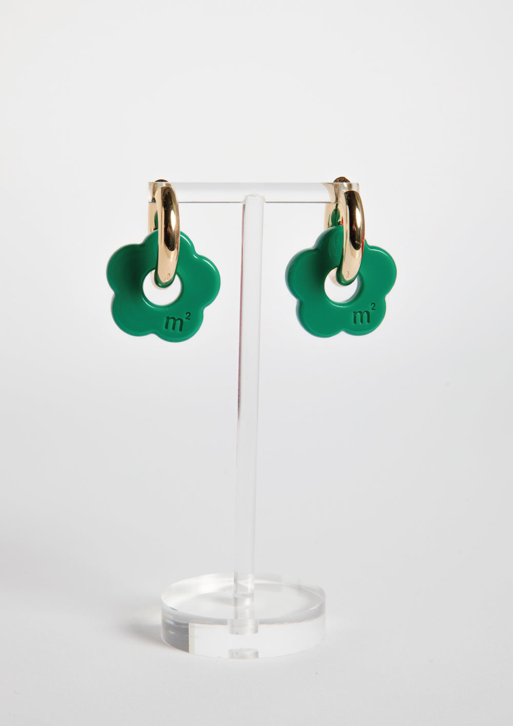 FLOWERS EARRINGS - POWER GREEN