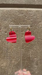 HEART EARRINGS - RED&PINK