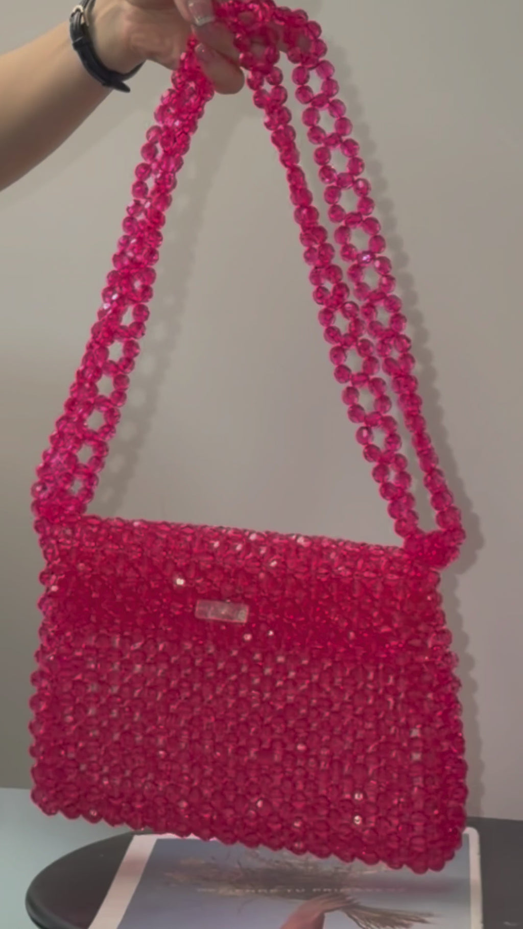 BEADED BAG / 2IN1 PINK