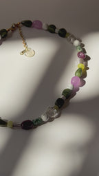 NATURAL STONES NECKLACE - ORCHID