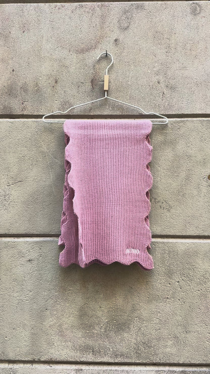 WAVY SCARF AW26 / ROSE MIST