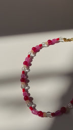 NATURAL STONES NECKLACE - CHERRY BLOOM