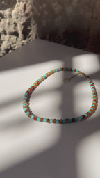 NATURAL STONES NECKLACE -  TORTOISE SKY